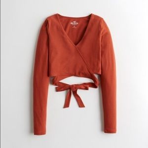 Tie-Hem Wrap Crop Top